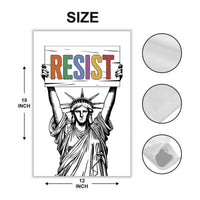Resist Statue of Liberty Protest Garden Flag, Double Sided, Resist Hate, Anti-Trump, Resist Racism, Resist Fascism Flag