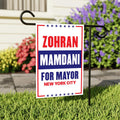 Zohran Mamdani For New York City Mayor Election 2025 Garden Flag, Double Sided, NYC’s Mayor, Race Red White & Blue Flag