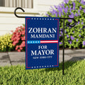 Zohran Mamdani For New York City Mayor Election 2025 Garden Flag, Double Sided, NYC’s Mayor, Race Red White & Blue Flag