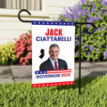 Jack Ciattarelli For New Jersey Governor 2025 Garden Flag, Double Sided, 2025 Governor Flag, Elections Flag, Race Red White & Blue Flag