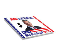 Jack Ciattarelli For New Jersey Governor 2025 Yard Sign, Corrugated Plastic Governor Elections Race Red White & Blue Sign with Metal H-Stake