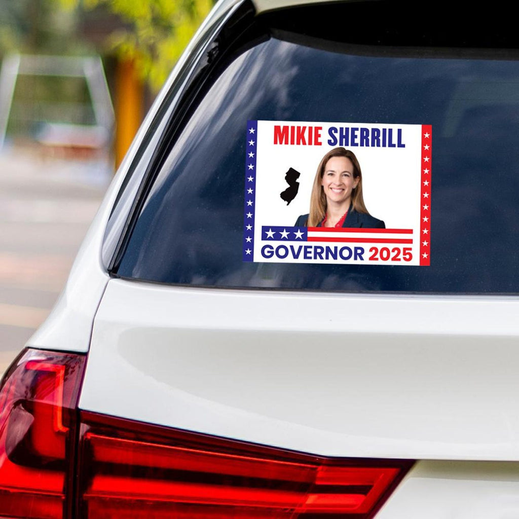 Mikie Sherrill For New Jersey Governor 2025 Vinyl Sticker, Vote Mikie Sherrill Decal, Governor Elections 2025 Bumper Sticker