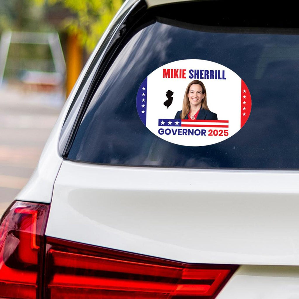 Mikie Sherrill For New Jersey Governor 2025 Vinyl Sticker, Vote Mikie Sherrill Decal, Governor Elections 2025 Bumper Sticker