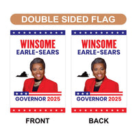 Winsome Earle-Sears For Virginia Governor 2025 Garden Flag, Double Sided, 2025 Governor Flag, Elections Sign, Race Red White & Blue Flag