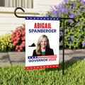 Abigail Spanberger For Virginia Governor 2025 Garden Flag, Double Sided, 2025 Governor Flag, Elections Flag, Race Red White & Blue Flag