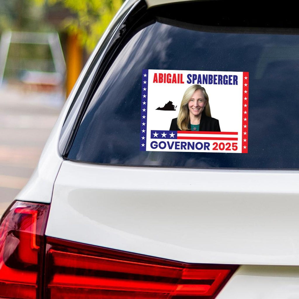 Abigail Spanberger For Virginia Governor 2025 Vinyl Sticker, Vote Abigail Spanberger Decal, Governor Elections Bumper Sticker