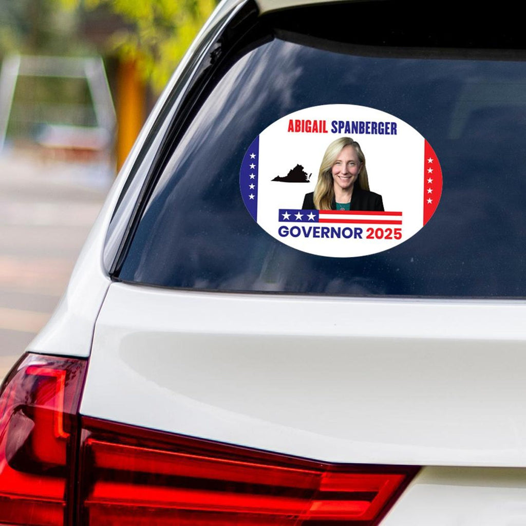Abigail Spanberger For Virginia Governor 2025 Vinyl Sticker, Vote Abigail Spanberger Decal, Governor Elections Bumper Sticker