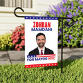 Zohran Mamdani For New York City Mayor Election 2025 Garden Flag, Double Sided, NYC’s Mayor, Race Red White & Blue Flag