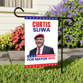 Curtis Sliwa For New York City Mayor Election 2025 Garden Flag, Double Sided, NYC’s Mayor, Race Red White & Blue Flag