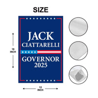 Jack Ciattarelli For New Jersey Governor 2025 Garden Flag, Double Sided, 2025 Governor Flag, Elections Flag, Race Red White & Blue Flag
