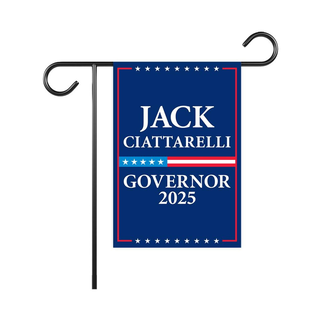 Jack Ciattarelli For New Jersey Governor 2025 Garden Flag, Double Sided, 2025 Governor Flag, Elections Flag, Race Red White & Blue Flag