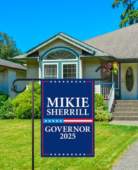 Mikie Sherrill For New Jersey Governor 2025 Garden Flag, Double Sided, 2025 Governor Flag, Elections Flag, Race Red White & Blue Flag