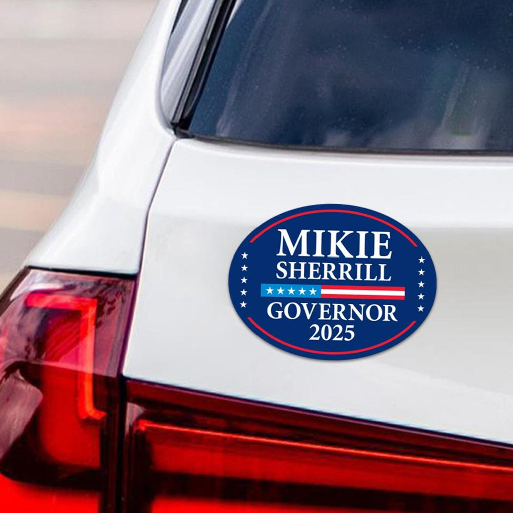 Mikie Sherrill For New Jersey Governor 2025 Car Magnet - Vote Mikie Sherrill Vehicle Magnet, Governor Elections 2025 Magnet