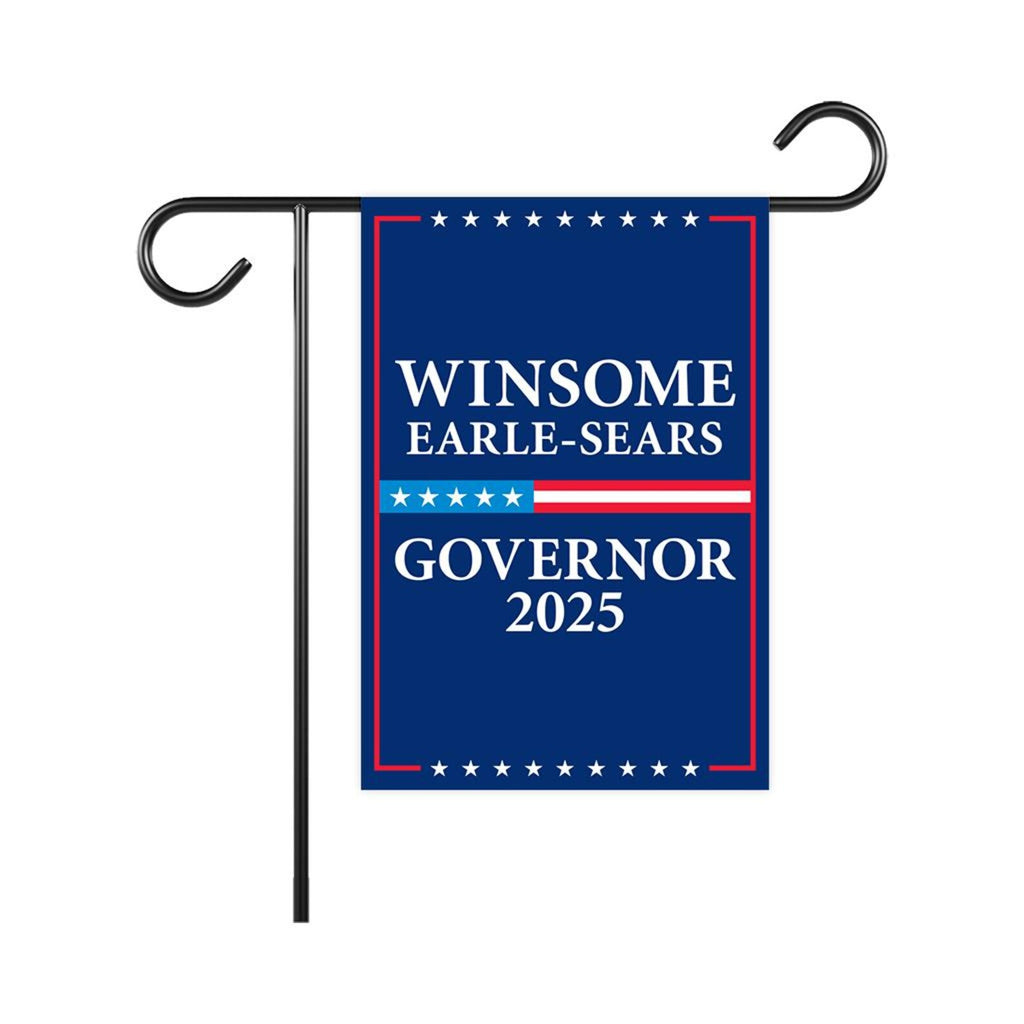 Winsome Earle-Sears For Virginia Governor 2025 Garden Flag, Double Sided, 2025 Governor Flag, Elections Sign, Race Red White & Blue Flag