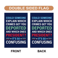 Which Crimes Get You Deported Garden Flag, 12x18 Inch Double Sided, Resist Hate, Anti-Trump Flag, Resist Racism Flag, Resist Fascism Flag
