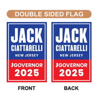 Jack Ciattarelli For New Jersey Governor 2025 Garden Flag, Double Sided, 2025 Governor Flag, Elections Flag, Race Red White & Blue Flag