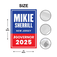 Mikie Sherrill For New Jersey Governor 2025 Garden Flag, Double Sided, 2025 Governor Flag, Elections Flag, Race Red White & Blue Flag