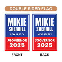 Mikie Sherrill For New Jersey Governor 2025 Garden Flag, Double Sided, 2025 Governor Flag, Elections Flag, Race Red White & Blue Flag