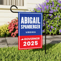 Abigail Spanberger For Virginia Governor 2025 Garden Flag, Double Sided, 2025 Governor Flag, Elections Flag, Race Red White & Blue Flag