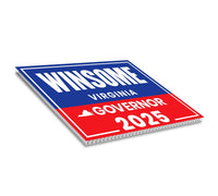 Winsome Earle-Sears For Virginia Governor 2025 Yard Sign, Corrugated Plastic Governor Election Race Red White & Blue Sign with Metal H-Stake