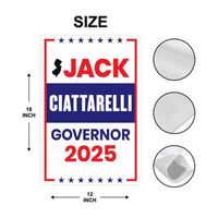 Jack Ciattarelli For New Jersey Governor 2025 Garden Flag, Double Sided, 2025 Governor Flag, Elections Flag, Race Red White & Blue Flag