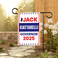 Jack Ciattarelli For New Jersey Governor 2025 Garden Flag, Double Sided, 2025 Governor Flag, Elections Flag, Race Red White & Blue Flag