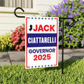 Jack Ciattarelli For New Jersey Governor 2025 Garden Flag, Double Sided, 2025 Governor Flag, Elections Flag, Race Red White & Blue Flag