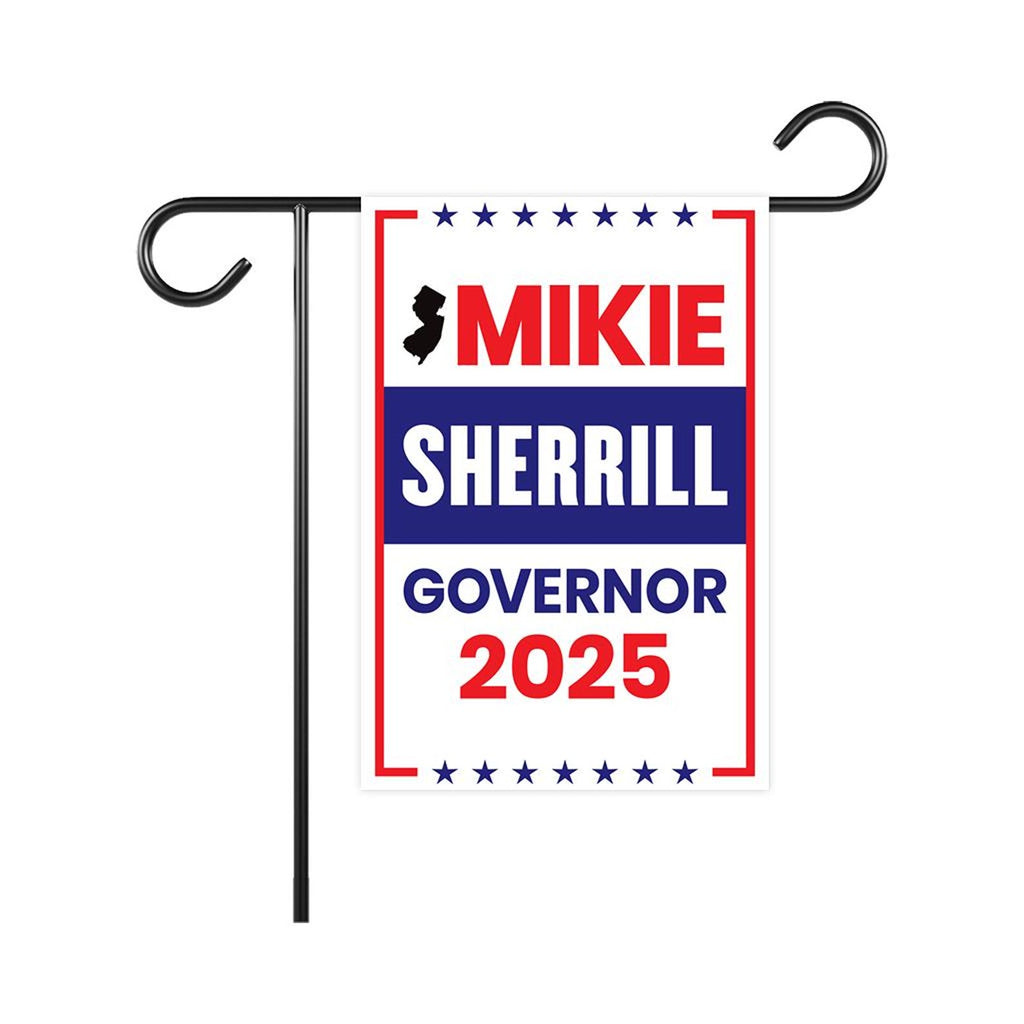 Mikie Sherrill For New Jersey Governor 2025 Garden Flag, Double Sided, 2025 Governor Flag, Elections Flag, Race Red White & Blue Flag
