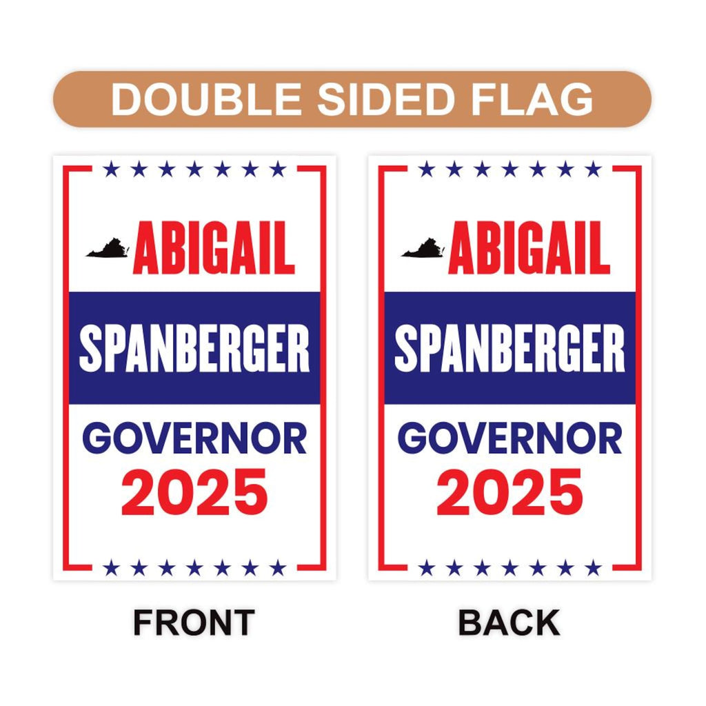 Abigail Spanberger For Virginia Governor 2025 Garden Flag, Double Sided, 2025 Governor Flag, Elections Flag, Race Red White & Blue Flag
