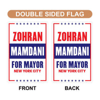 Zohran Mamdani For New York City Mayor Election 2025 Garden Flag, Double Sided, NYC’s Mayor, Race Red White & Blue Flag