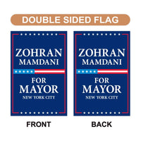 Zohran Mamdani For New York City Mayor Election 2025 Garden Flag, Double Sided, NYC’s Mayor, Race Red White & Blue Flag
