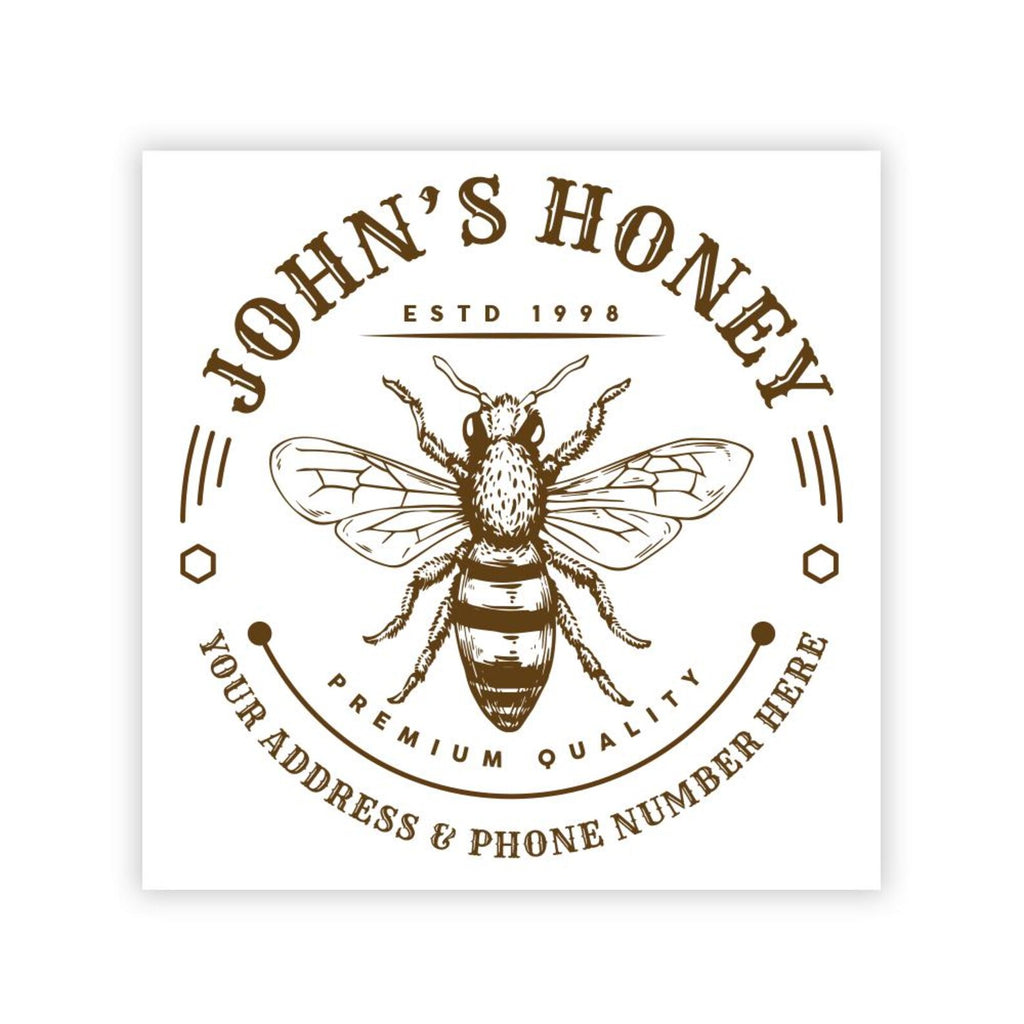 Personalized Honey Roll Labels, Custom Honey Product Stickers