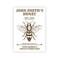 Personalized Honey Roll Labels, Custom Honey Product Stickers, Business Honey Labels for Mason, Honey Bee Favors, Honey Lid Stickers