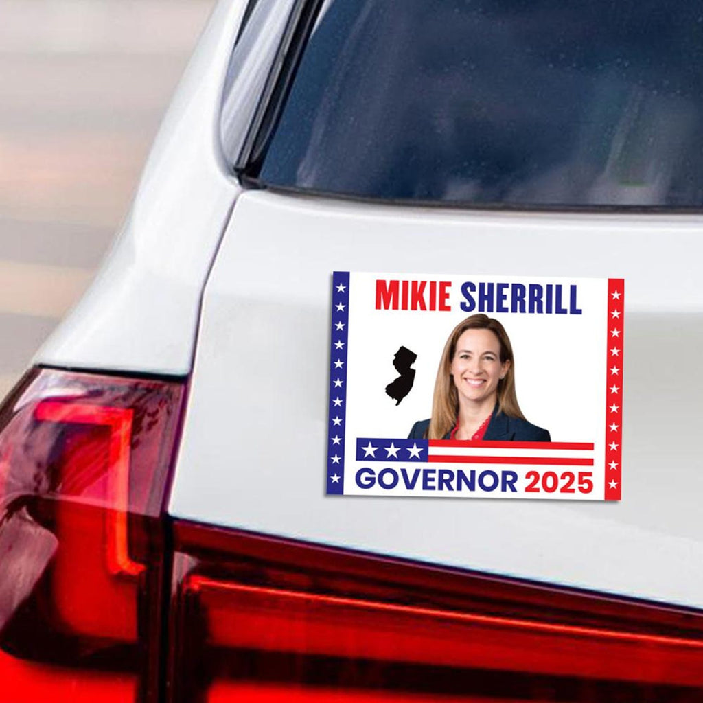 Mikie Sherrill For New Jersey Governor 2025 Car Magnet - Vote Mikie Sherrill Vehicle Magnet, Governor Elections 2025 Magnet