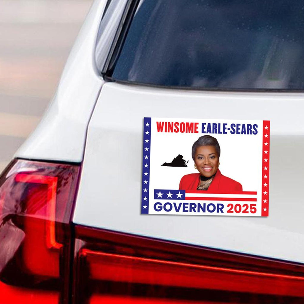 Winsome Earle-Sears For Virginia Governor 2025 Car Magnet - Vote Winsome Earle-Sears Vehicle Magnet, Governor Elections Magnet