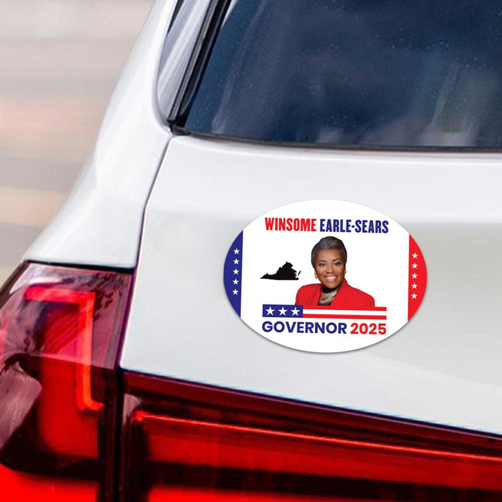 Winsome Earle-Sears For Virginia Governor 2025 Car Magnet - Vote Winsome Earle-Sears Vehicle Magnet, Governor Elections Magnet