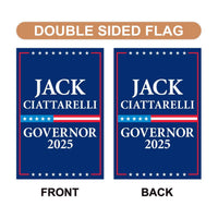 Jack Ciattarelli For New Jersey Governor 2025 Garden Flag, Double Sided, 2025 Governor Flag, Elections Flag, Race Red White & Blue Flag