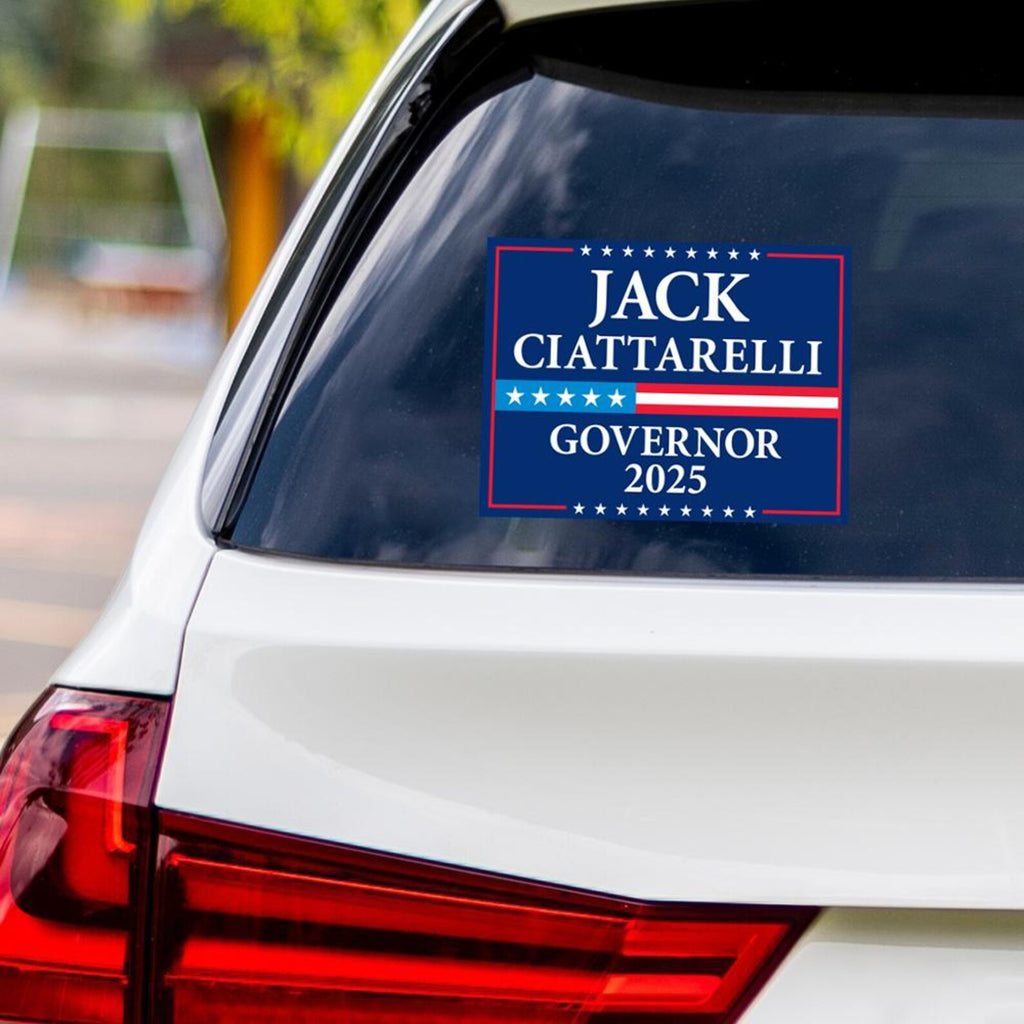 Jack Ciattarelli For New Jersey Governor 2025 Vinyl Sticker, Vote Jack Ciattarelli Decal, Governor Elections 2025 Bumper Sticker
