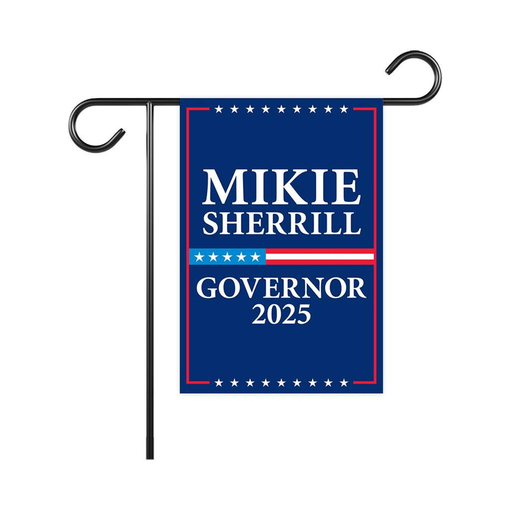 Mikie Sherrill For New Jersey Governor 2025 Garden Flag, Double Sided, 2025 Governor Flag, Elections Flag, Race Red White & Blue Flag