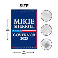 Mikie Sherrill For New Jersey Governor 2025 Garden Flag, Double Sided, 2025 Governor Flag, Elections Flag, Race Red White & Blue Flag