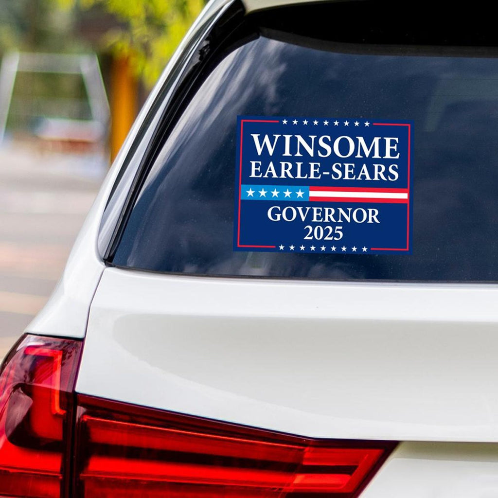 Winsome Earle-Sears For Virginia Governor 2025 Vinyl Sticker, Vote Winsome Earle-Sears Decal, Governor Elections Bumper Sticker