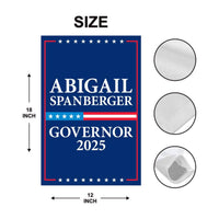 Abigail Spanberger For Virginia Governor 2025 Garden Flag, Double Sided, 2025 Governor Flag, Elections Flag, Race Red White & Blue Flag