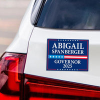 Abigail Spanberger For Virginia Governor 2025 Car Magnet - Vote Abigail Spanberger Vehicle Magnet, Governor Elections Magnet