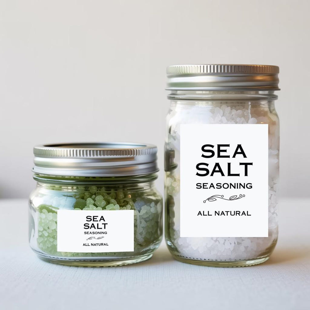Personalized Modern Spice Roll Labels, Custom Pantry Stickers, Minimalist Spice Jar Label Set, Waterproof Kitchen Organization Labels