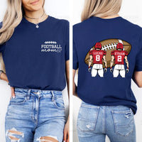 Custom Football Mom Shirt with Kids Name, Two Sided