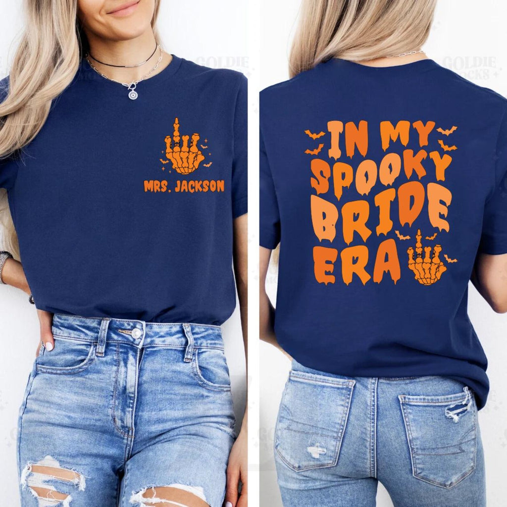 In My Spooky Bride Era Shirt, Halloween Bride Tee, Two-Sided