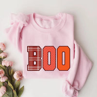 Boo Halloween Sweatshirt, Spooky Fun Fall Crewneck Tee