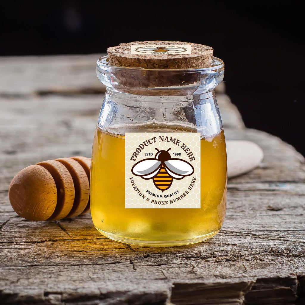 Personalized Honey Roll Labels, Custom Honey Product Stickers