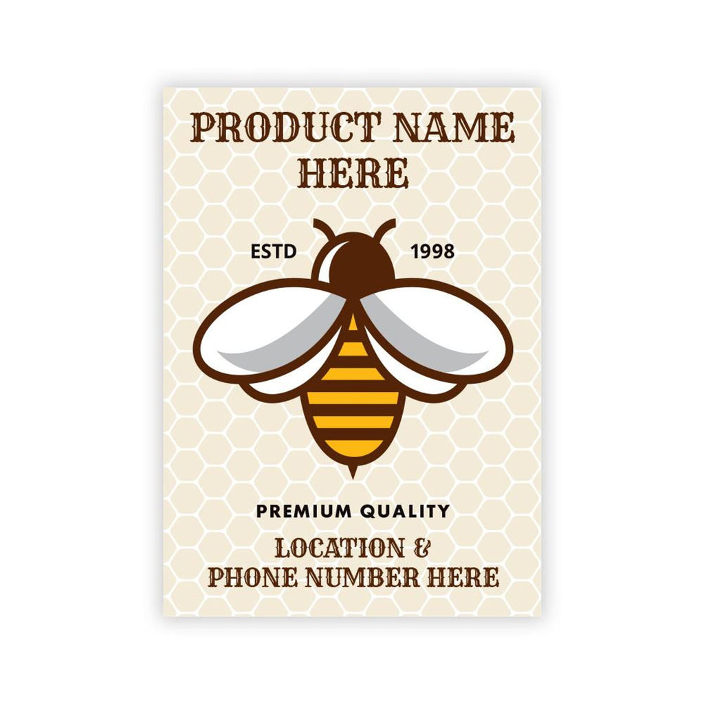 Personalized Honey Roll Labels, Custom Honey Product Stickers