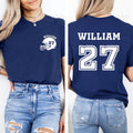 Customized Football Shirt, Your Name Football Shirt, Custom Football Mom Tee, Two Sided